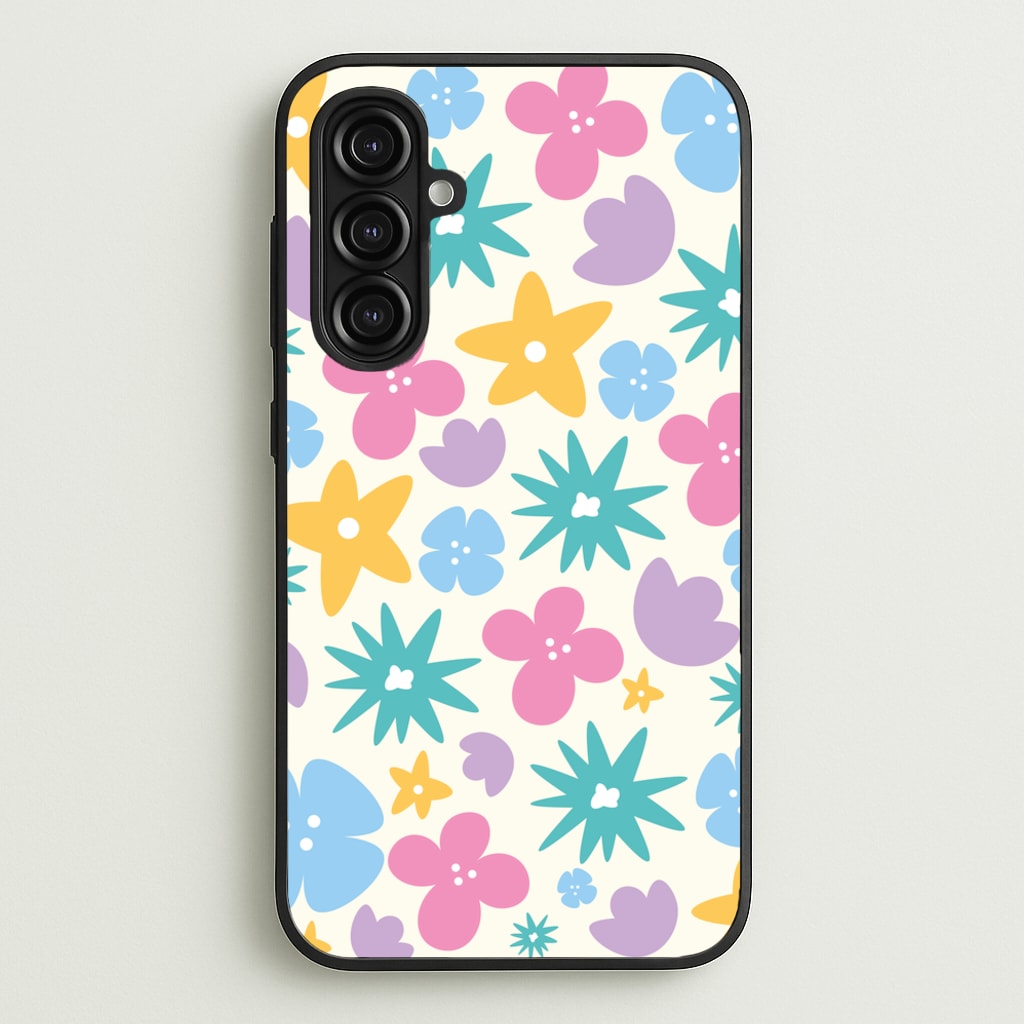 Playful Flowers - Floral Patterns  - Floral Patterns Phone Case for Galaxy A16