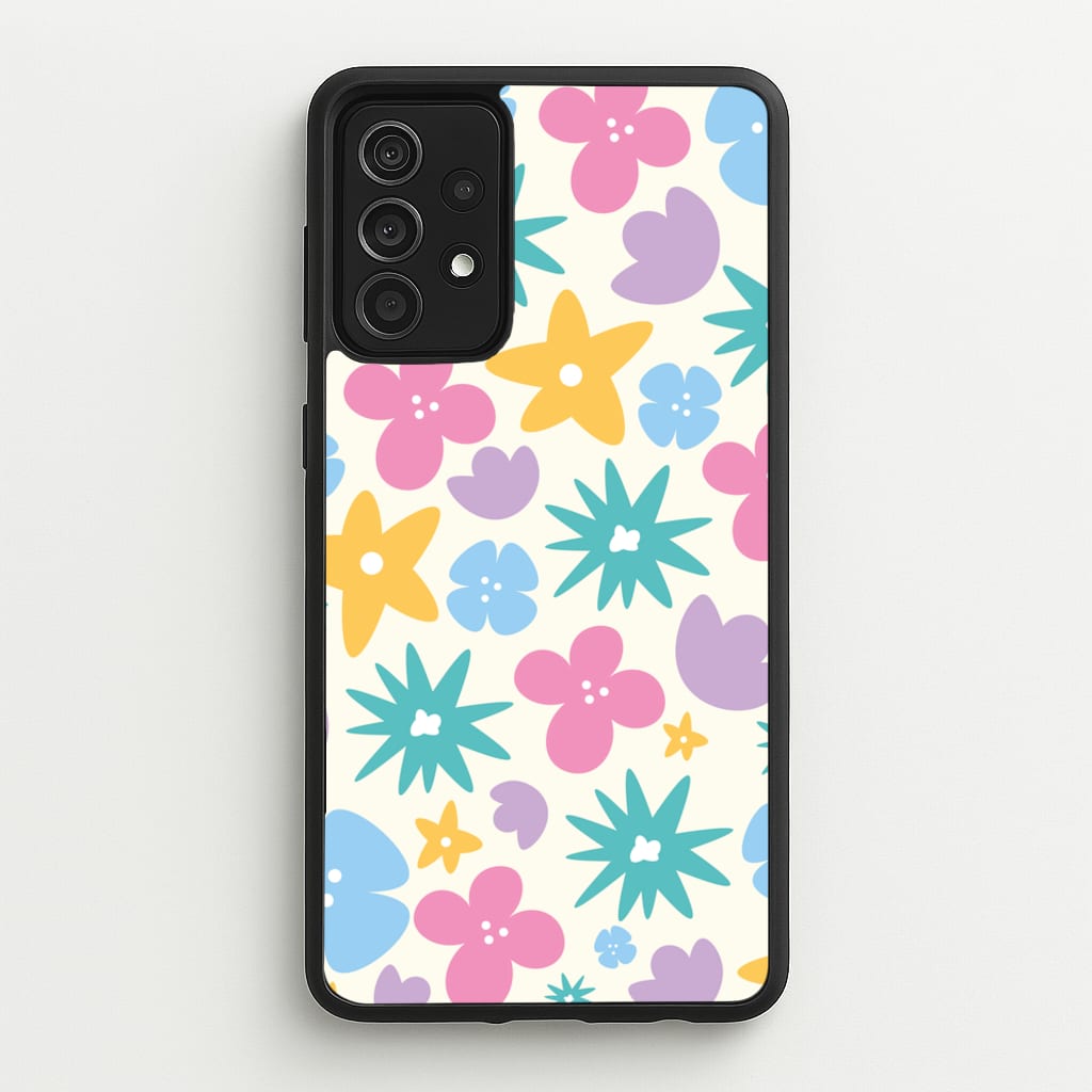 Playful Flowers - Floral Patterns  - Floral Patterns Phone Case for Galaxy A52 / A52s