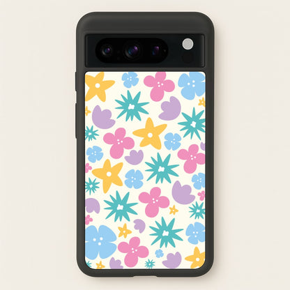 Playful Flowers - Floral Patterns  - Floral Patterns Phone Case for Google Pixel 8 Pro
