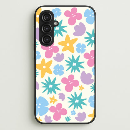 Playful Flowers - Floral Patterns  - Floral Patterns Phone Case for Galaxy S23FE
