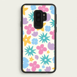 Playful Flowers - Floral Patterns  - Floral Patterns Phone Case for Galaxy S9 Plus