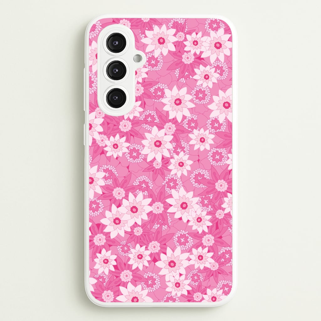 Pink Flowers - Floral Patterns  - Floral Patterns Phone Case for Galaxy S23FE