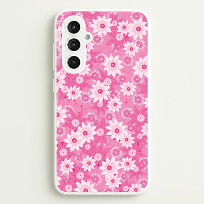 Pink Flowers - Floral Patterns  - Floral Patterns Phone Case for Galaxy S23FE