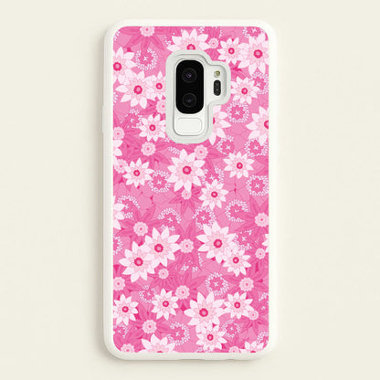 Pink Flowers - Floral Patterns  - Floral Patterns Phone Case for Galaxy S9 Plus