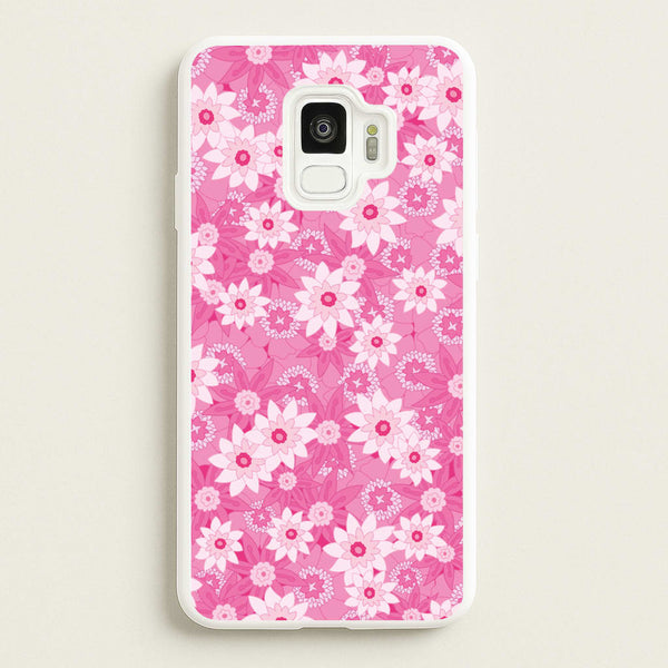 Pink Flowers - Floral Patterns  - Floral Patterns Phone Case for Galaxy S9