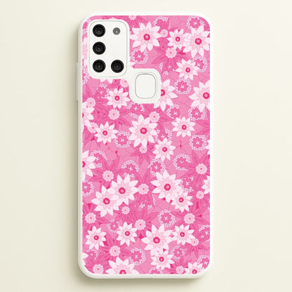 Pink Flowers - Floral Patterns  - Floral Patterns Phone Case for Galaxy A21s