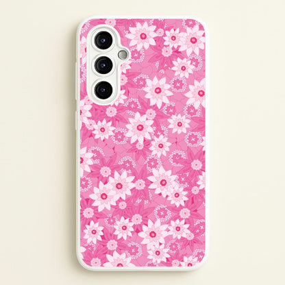 Pink Flowers - Floral Patterns  - Floral Patterns Phone Case for Galaxy A54