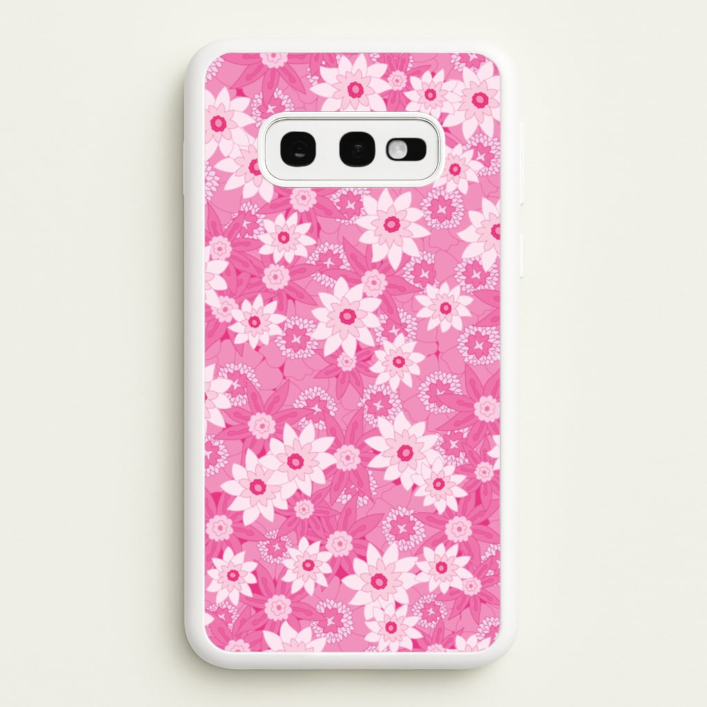 Pink Flowers - Floral Patterns  - Floral Patterns Phone Case for Galaxy S10e