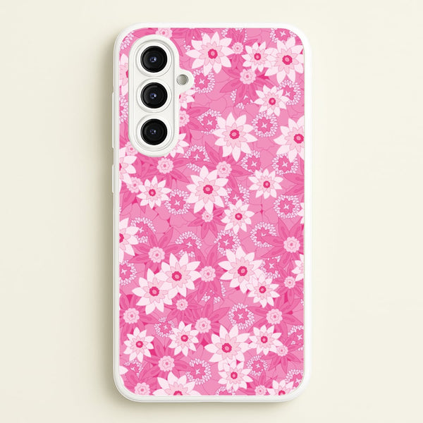 Pink Flowers - Floral Patterns  - Floral Patterns Phone Case for Galaxy A16