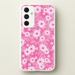 Pink Flowers - Floral Patterns  - Floral Patterns Phone Case for Galaxy A35