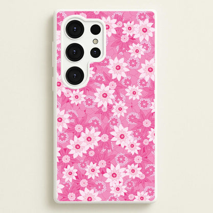 Pink Flowers - Floral Patterns  - Floral Patterns Phone Case for Galaxy S25 Ultra