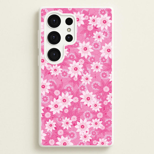 Pink Flowers - Floral Patterns  - Floral Patterns Phone Case for Galaxy S25 Ultra