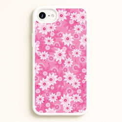 Pink Flowers - Floral Patterns  - Floral Patterns Phone Case for iPhone 6 Plus / 7 Plus / 8 Plus