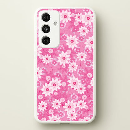 Pink Flowers - Floral Patterns  - Floral Patterns Phone Case for Galaxy A55