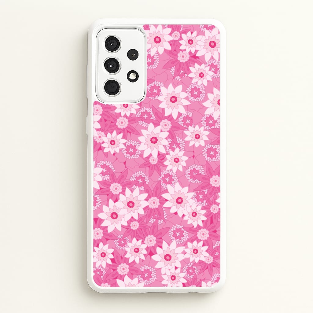 Pink Flowers - Floral Patterns  - Floral Patterns Phone Case for Galaxy A52 / A52s