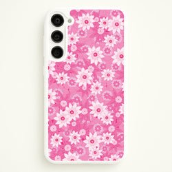 Pink Flowers - Floral Patterns  - Floral Patterns Phone Case for Galaxy S23