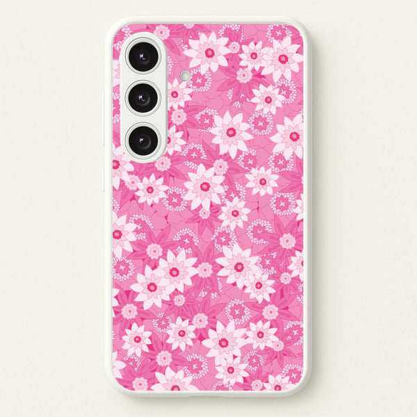 Pink Flowers - Floral Patterns  - Floral Patterns Phone Case for Galaxy S25