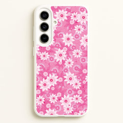 Pink Flowers - Floral Patterns  - Floral Patterns Phone Case for Galaxy A56