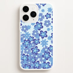 Blue Flowers - Floral Patterns  - Floral Patterns Phone Case for iPhone 16 Pro Max