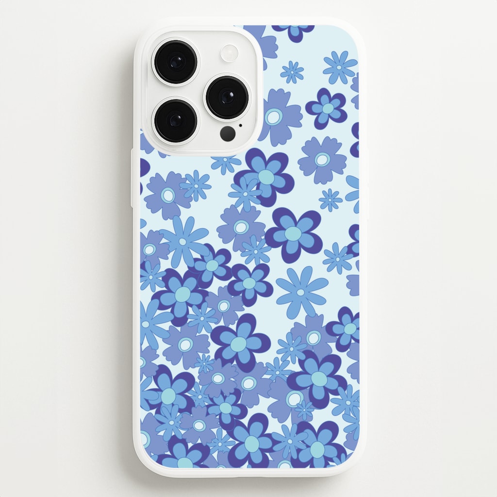 Blue Flowers - Floral Patterns  - Floral Patterns Phone Case for iPhone 13 Pro Max