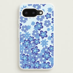 Blue Flowers - Floral Patterns  - Floral Patterns Phone Case for Google Pixel 9a
