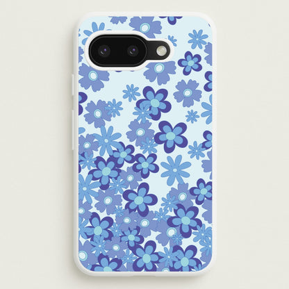 Blue Flowers - Floral Patterns  - Floral Patterns Phone Case for Google Pixel 9a