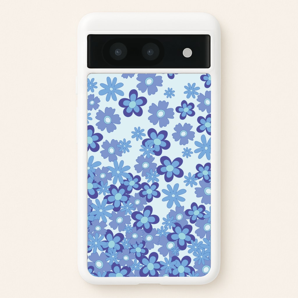 Blue Flowers - Floral Patterns  - Floral Patterns Phone Case for Google Pixel 8a