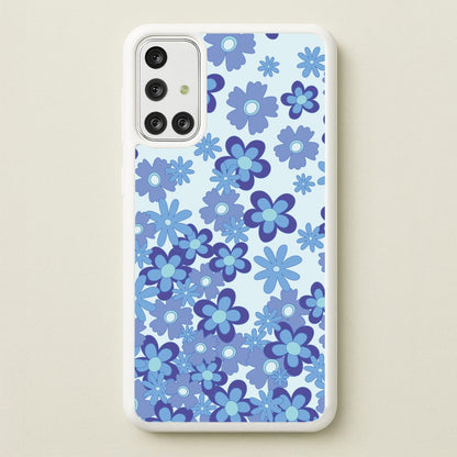Blue Flowers - Floral Patterns  - Floral Patterns Phone Case for Galaxy A71