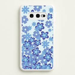 Blue Flowers - Floral Patterns  - Floral Patterns Phone Case for Galaxy S10e