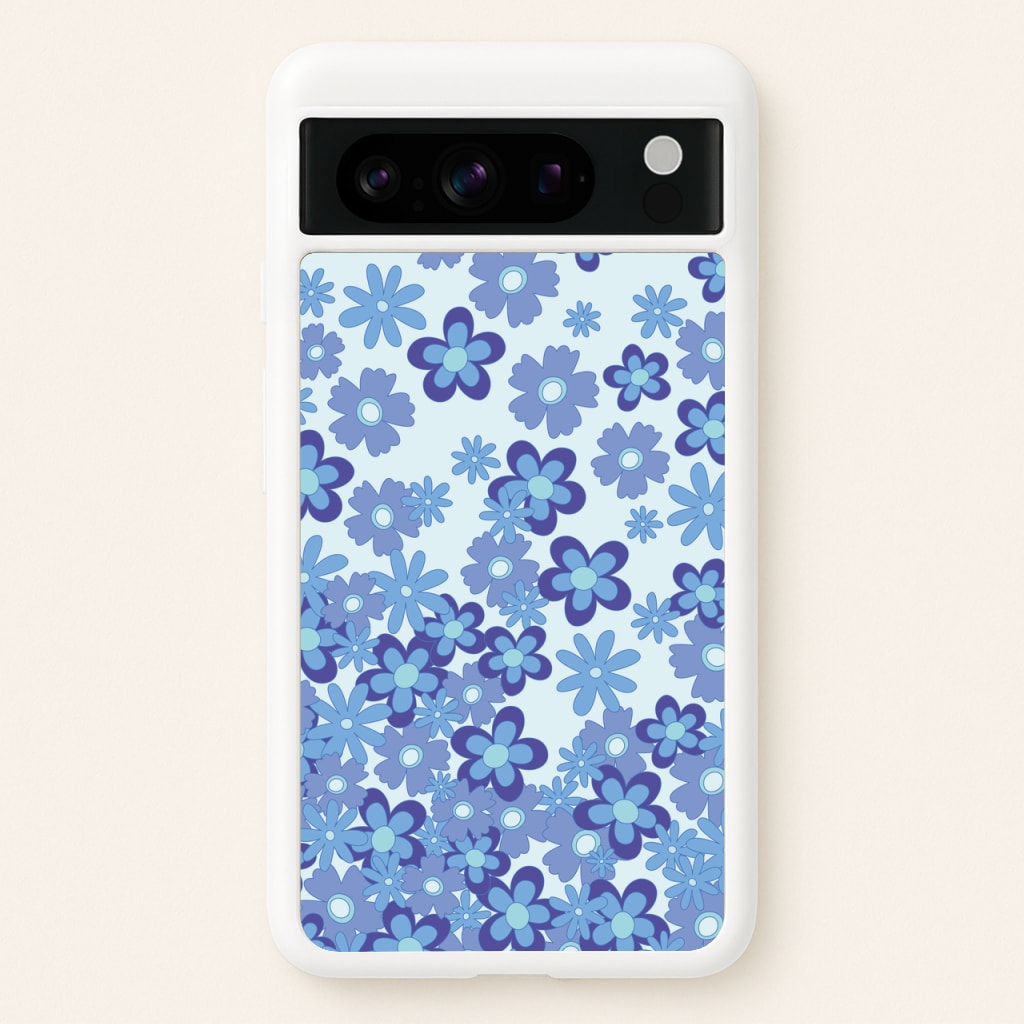 Blue Flowers - Floral Patterns  - Floral Patterns Phone Case for Google Pixel 8 Pro