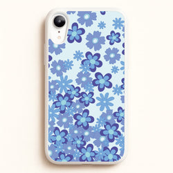 Blue Flowers - Floral Patterns  - Floral Patterns Phone Case for iPhone XR