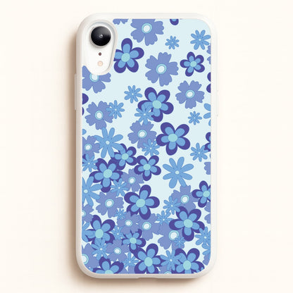 Blue Flowers - Floral Patterns  - Floral Patterns Phone Case for iPhone XR