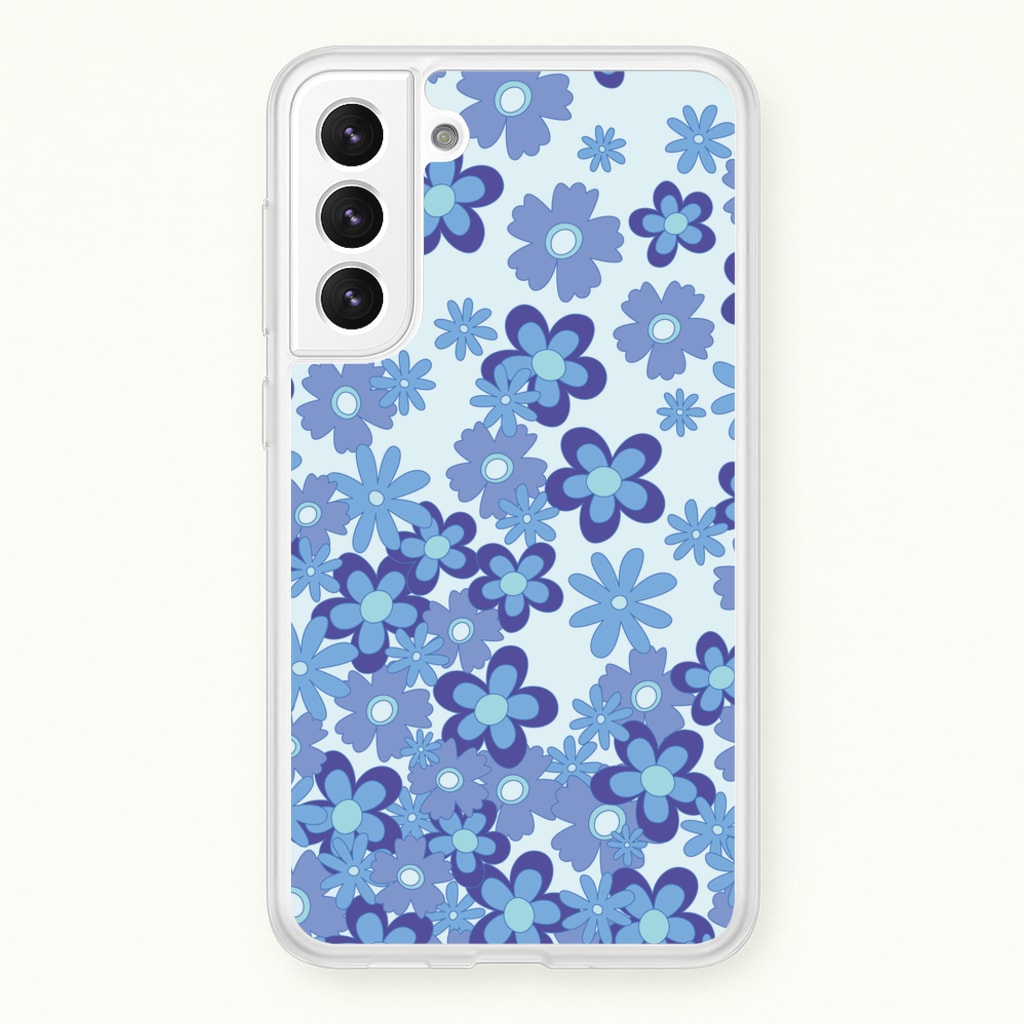 Blue Flowers - Floral Patterns  - Floral Patterns Phone Case for Galaxy S22 Plus