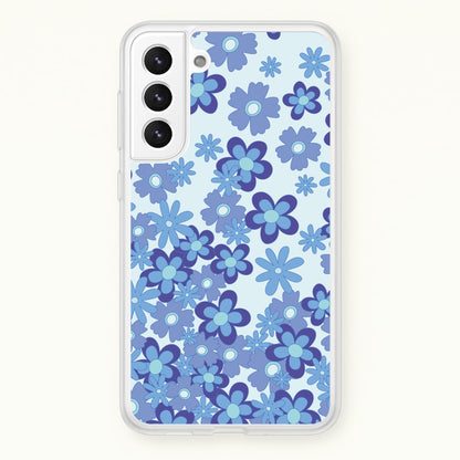 Blue Flowers - Floral Patterns  - Floral Patterns Phone Case for Galaxy S22 Plus