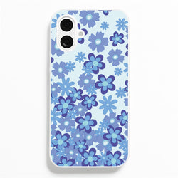 Blue Flowers - Floral Patterns  - Floral Patterns Phone Case for iPhone 16 Plus