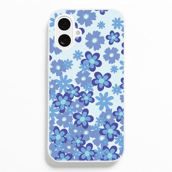 Blue Flowers - Floral Patterns  - Floral Patterns Phone Case for iPhone 16 Plus