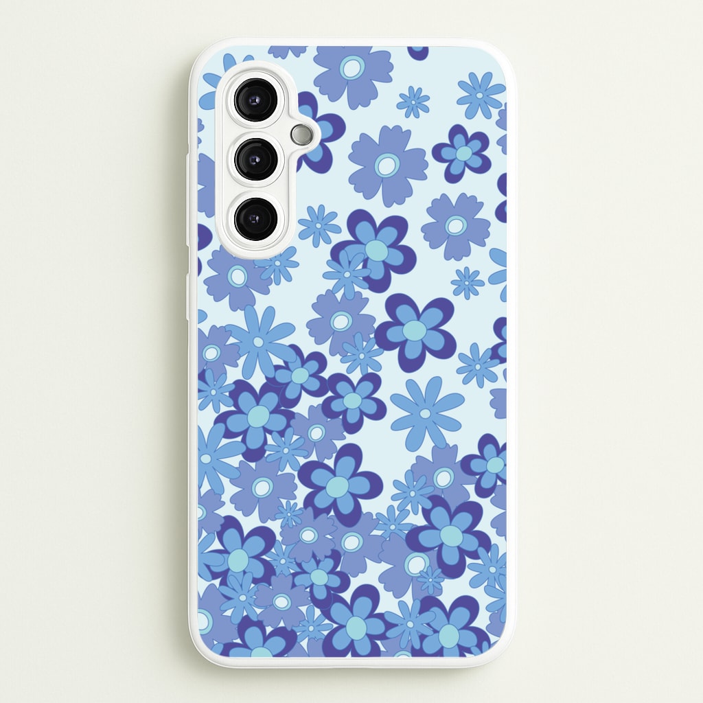 Blue Flowers - Floral Patterns  - Floral Patterns Phone Case for Galaxy A14