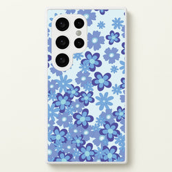 Blue Flowers - Floral Patterns  - Floral Patterns Phone Case for Galaxy S24 Ultra