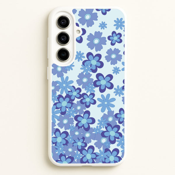 Blue Flowers - Floral Patterns  - Floral Patterns Phone Case for Galaxy A56