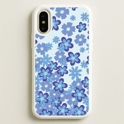 Blue Flowers - Floral Patterns  - Floral Patterns Phone Case for iPhone X / XS