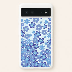 Blue Flowers - Floral Patterns  - Floral Patterns Phone Case for Google Pixel 6