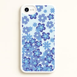 Blue Flowers - Floral Patterns  - Floral Patterns Phone Case for iPhone 6 / 7 / 8 / SE