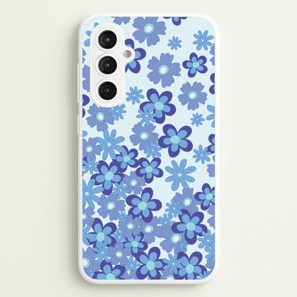 Blue Flowers - Floral Patterns  - Floral Patterns Phone Case for Galaxy S23FE