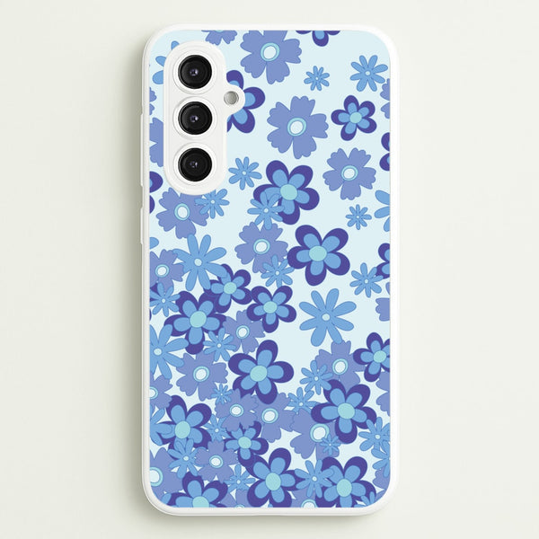 Blue Flowers - Floral Patterns  - Floral Patterns Phone Case for Galaxy S23FE