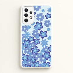 Blue Flowers - Floral Patterns  - Floral Patterns Phone Case for Galaxy A52 / A52s