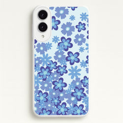 Blue Flowers - Floral Patterns  - Floral Patterns Phone Case for Galaxy S25 Edge