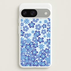 Blue Flowers - Floral Patterns  - Floral Patterns Phone Case for Google Pixel 9 / 9 Pro