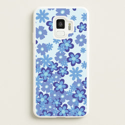Blue Flowers - Floral Patterns  - Floral Patterns Phone Case for Galaxy S9