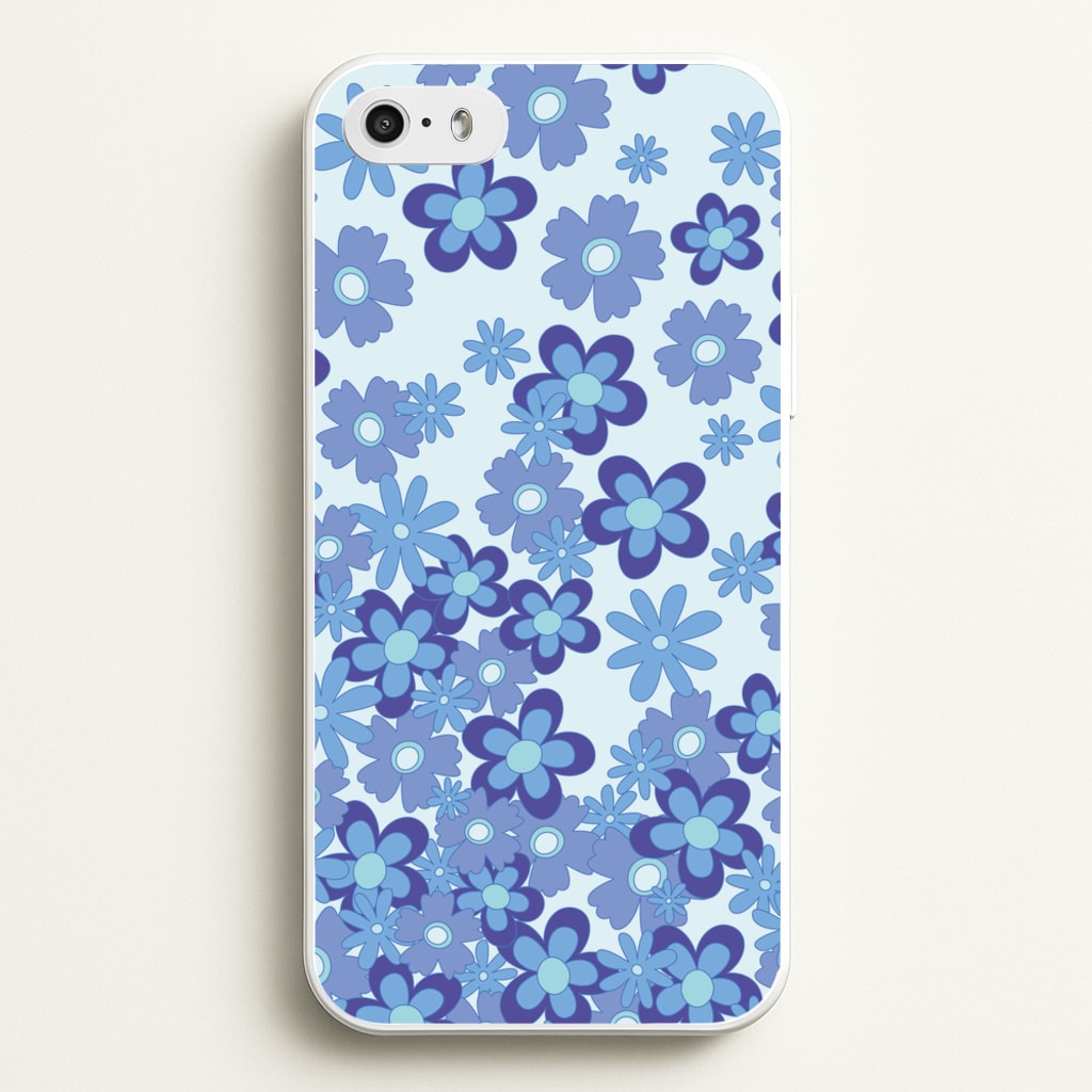 Blue Flowers - Floral Patterns  - Floral Patterns Phone Case for iPhone 5 / 5s / SE 2016