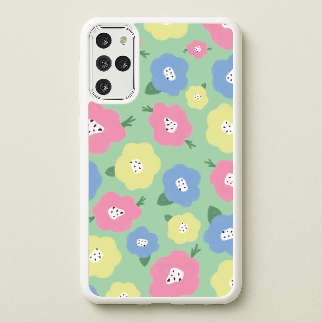 Painted Flowers - Floral Patterns  - Floral Patterns Phone Case for Galaxy S20 Plus
